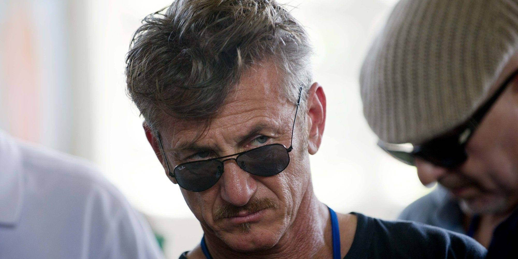 Sean Penn, sunglasses, graying hair, Full HD Desktop Wallpaper