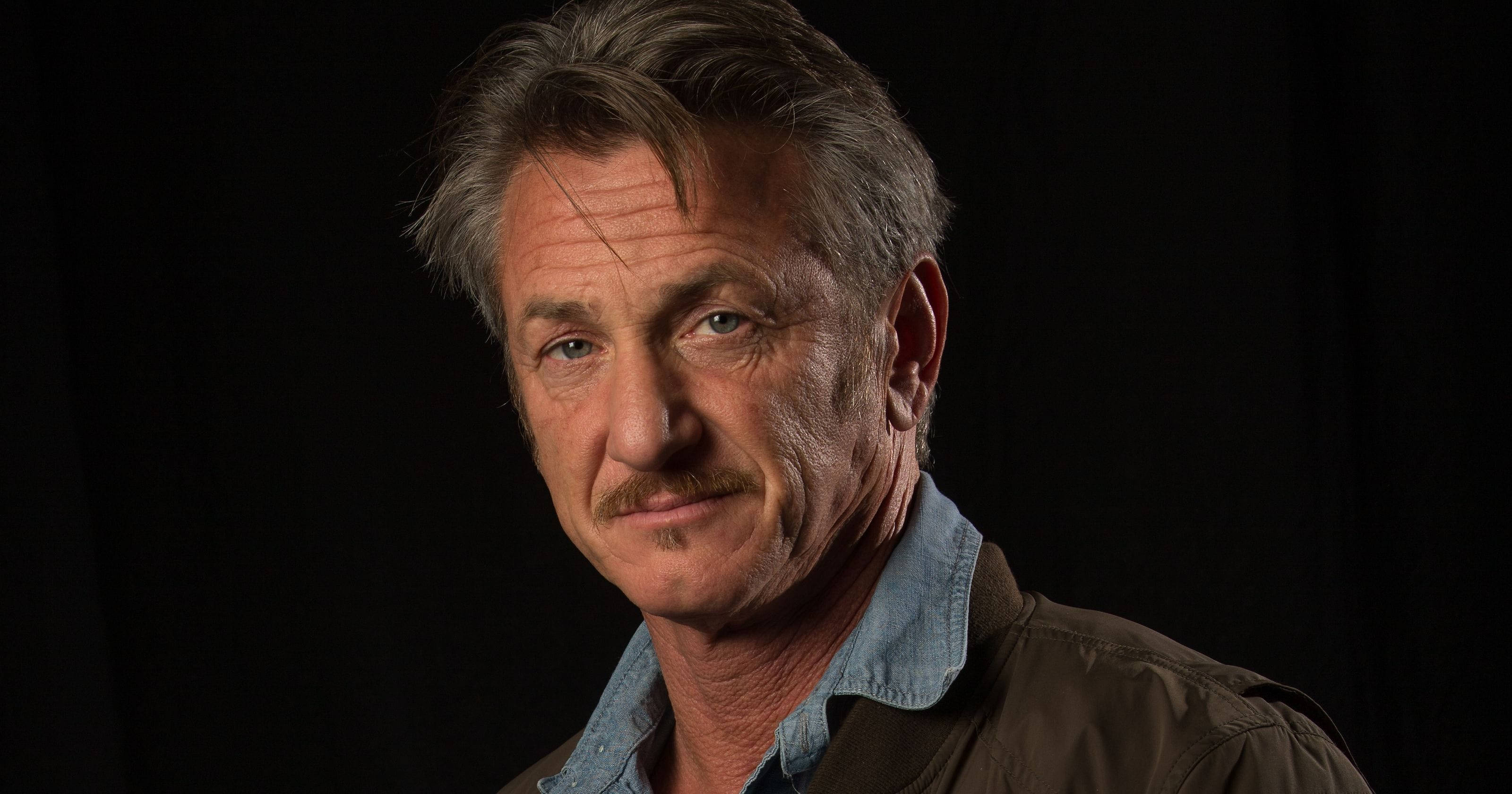 Sean Penn, middle-aged man, gray hair, 2K Desktop Wallpaper