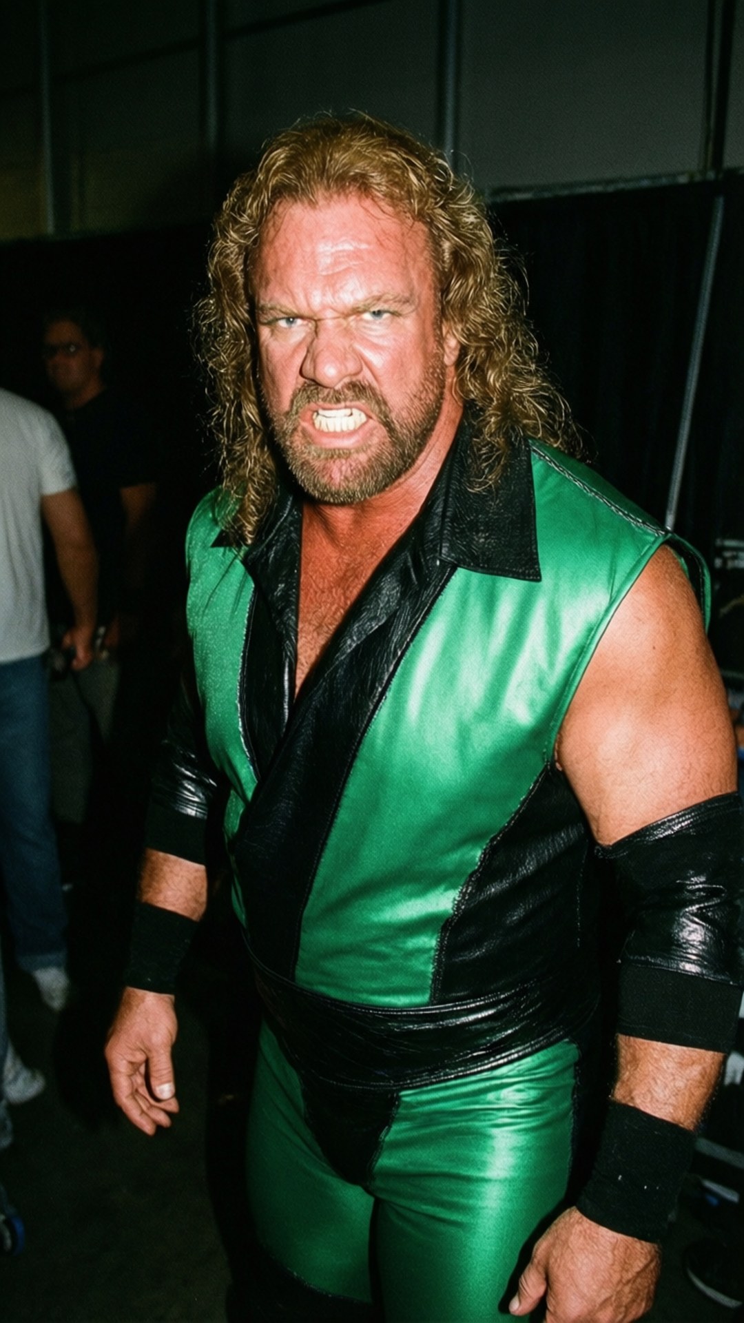 Sean Waltman, shiny green and black outfit, muscular wrestler, Full HD Phone Wallpaper