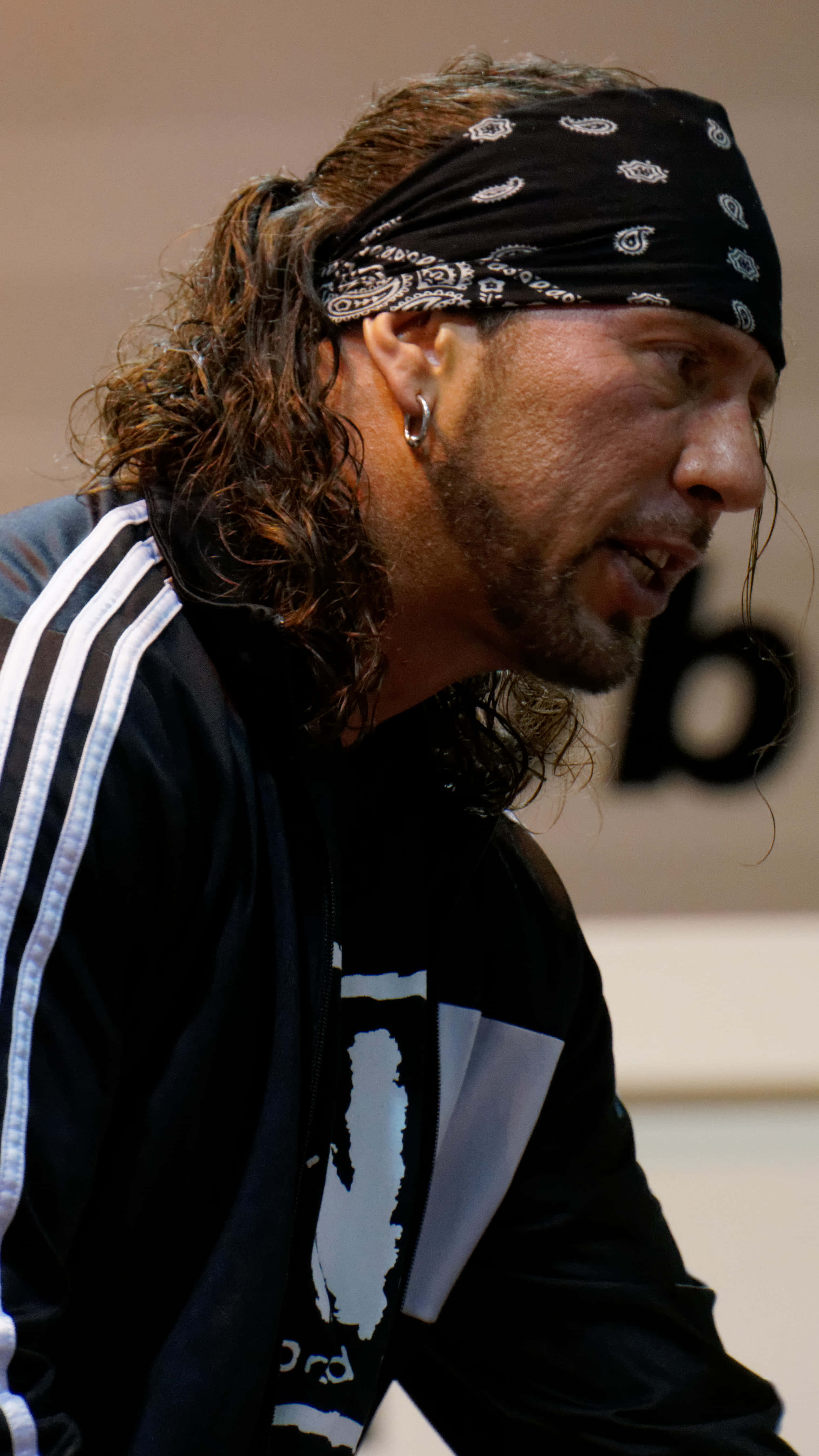 Sean Waltman, black bandana, black Adidas jacket, 4K Phone Wallpaper