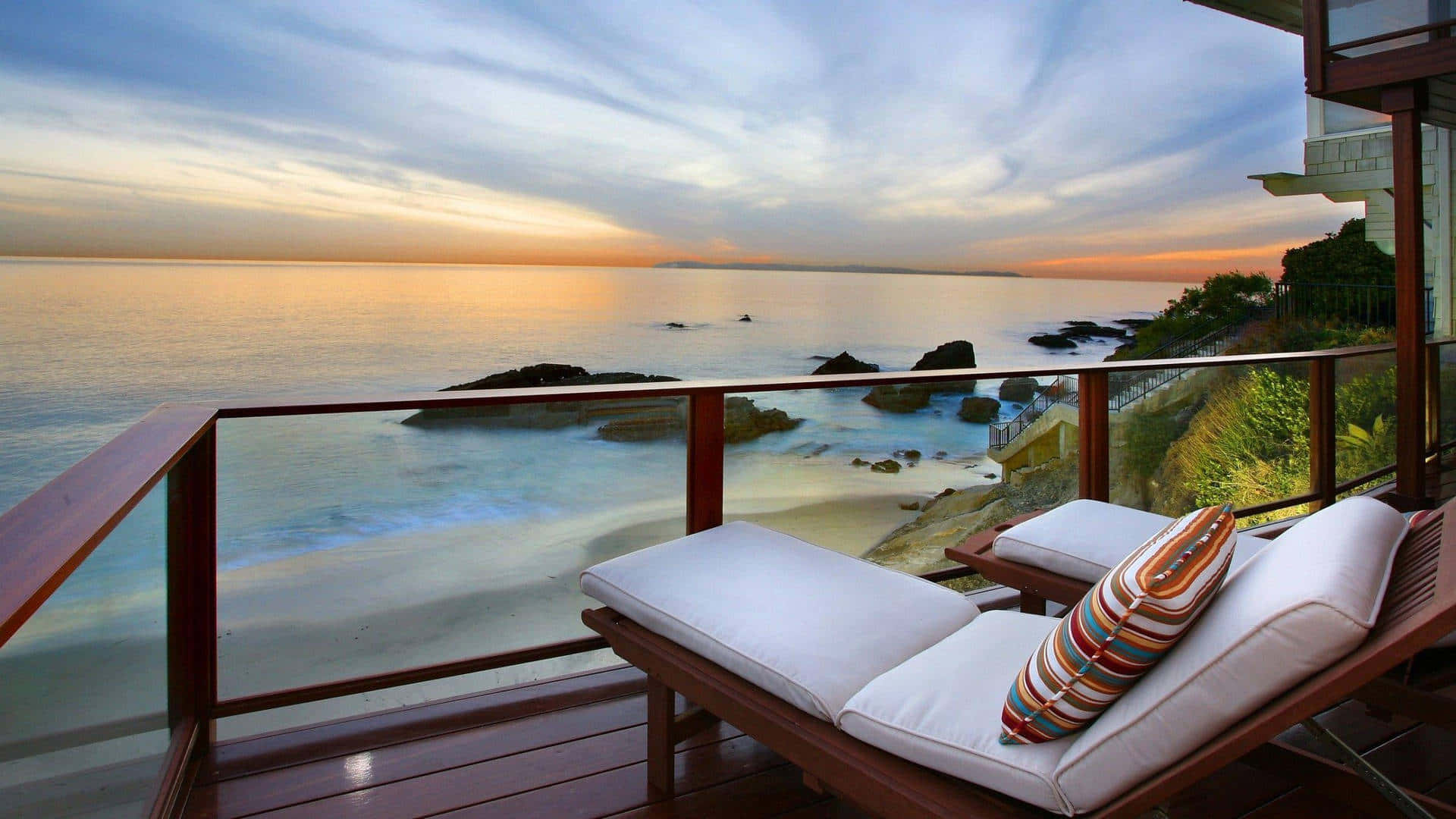 Seaside, 1920 x 1080, sunset, Full HD Desktop Wallpaper
