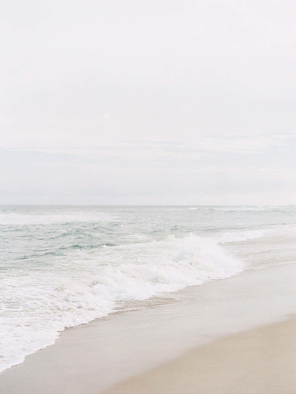 serene beachscape, coastal aesthetic, pale sandy beach, HD Phone Wallpaper