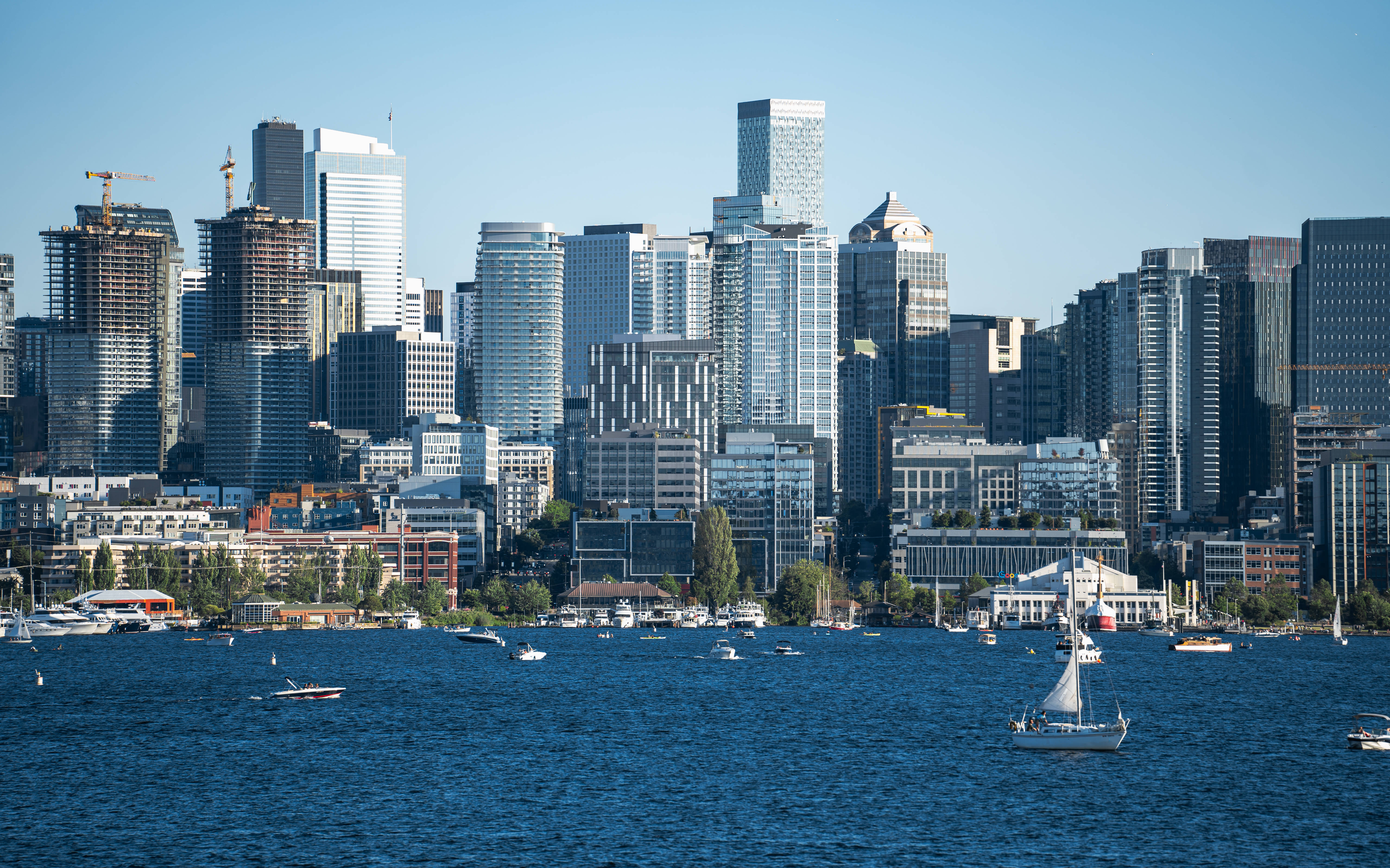 Seattle 4K, city skyline, modern skyscrapers, 5K Desktop Wallpaper