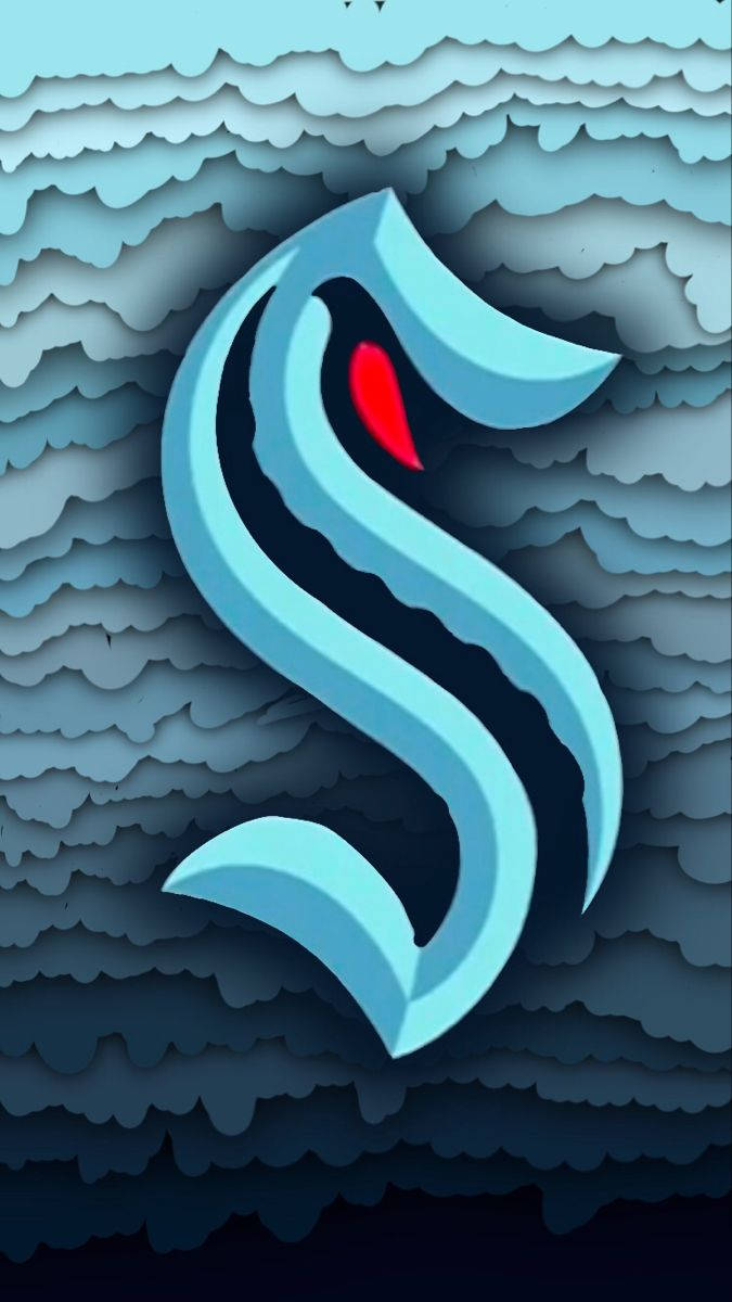 Seattle Kraken, blue cloud logo, blue snake, SD Phone Wallpaper