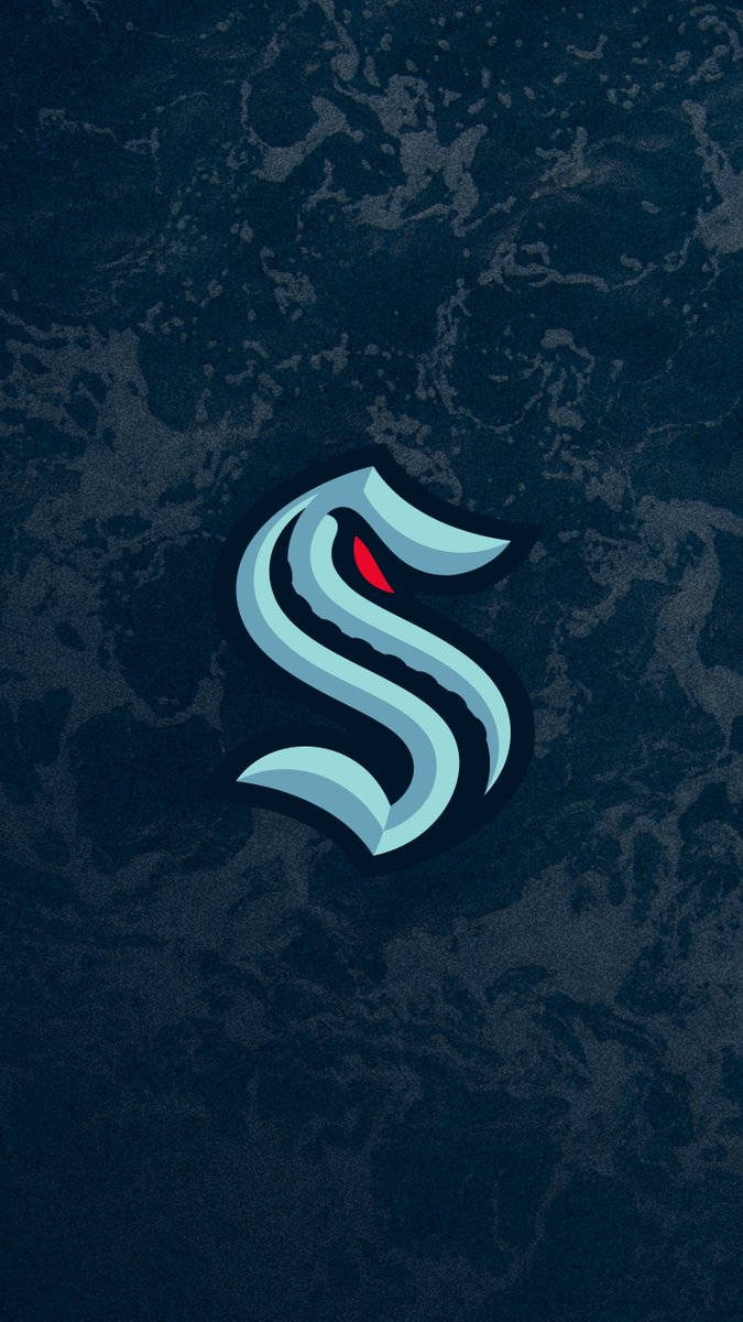 Seattle Kraken, S letter logo, light blue, SD Phone Wallpaper