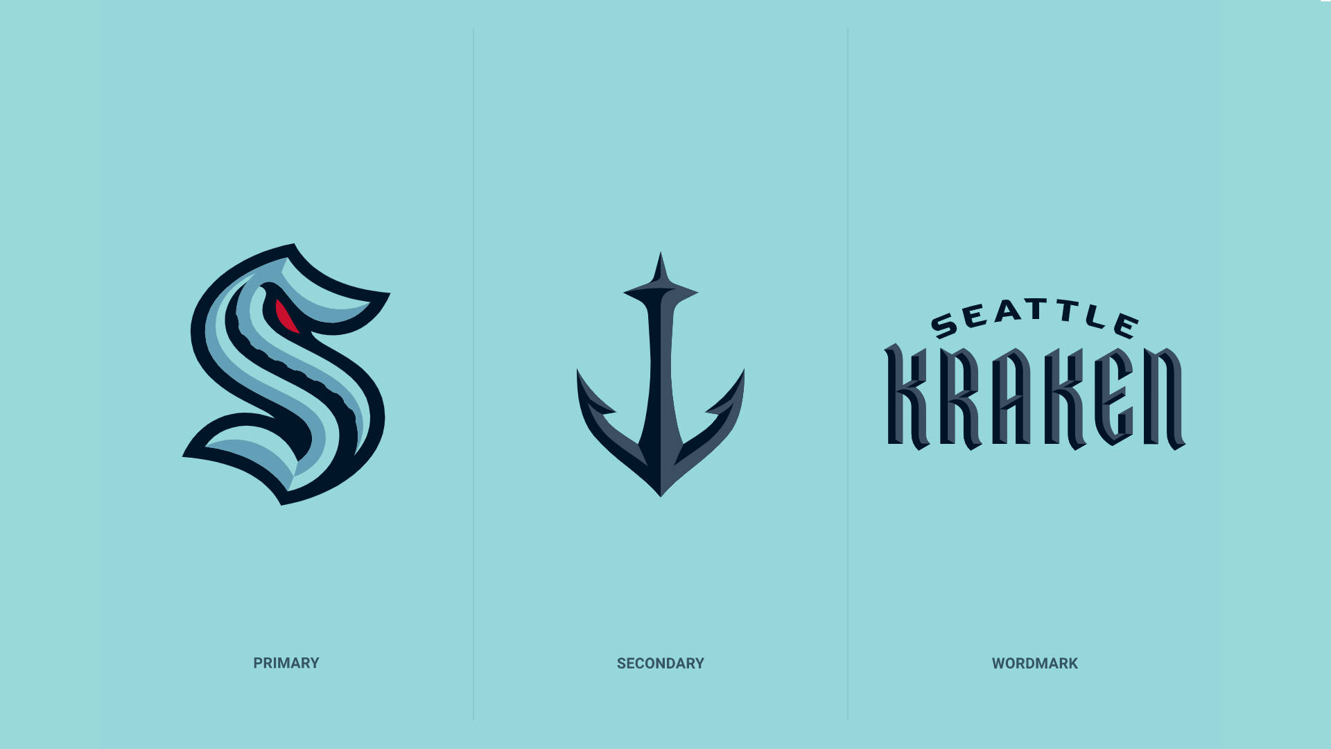 Seattle Kraken, logo variations, primary, Full HD Desktop Wallpaper