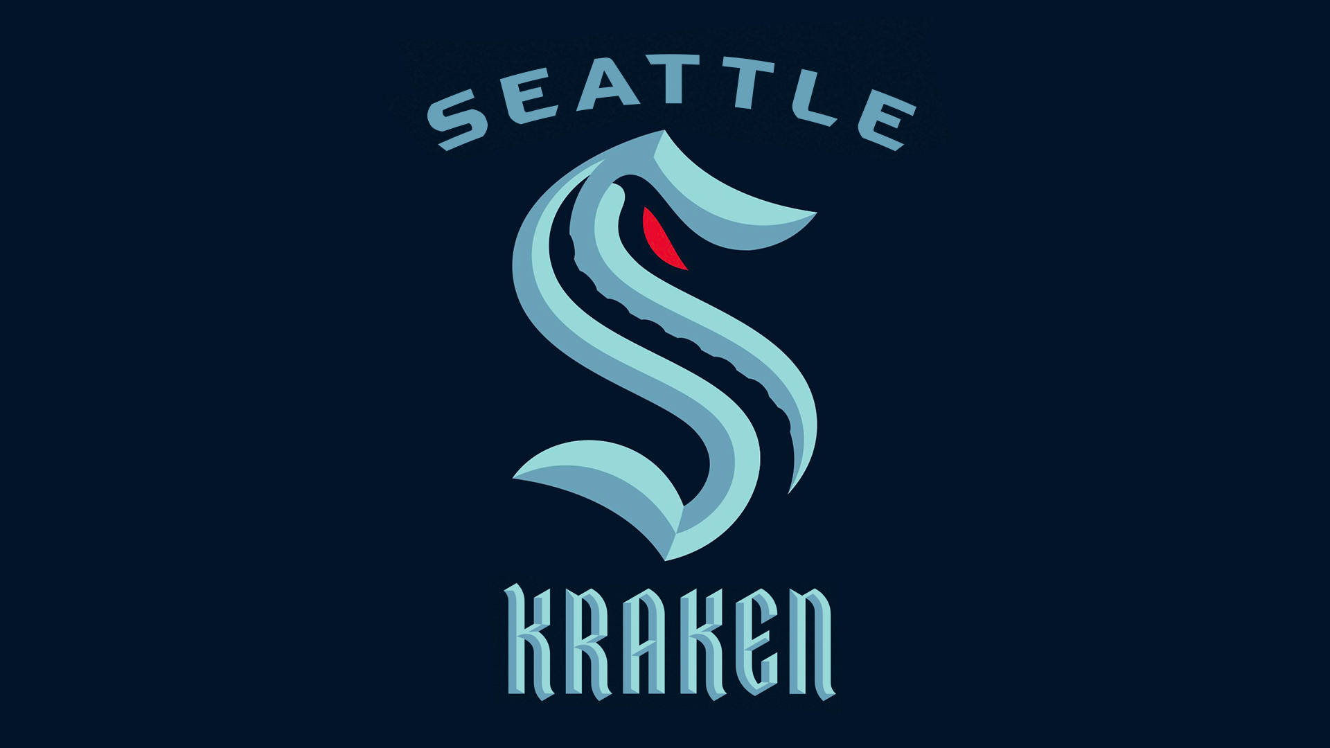 Seattle Kraken, wordmark, light blue, Full HD Desktop Wallpaper