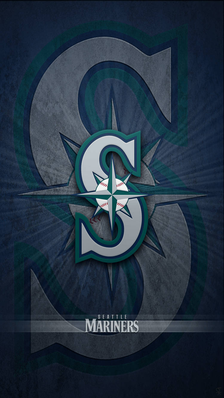Seattle Mariners, compass star logo, compass rose, HD Phone Wallpaper