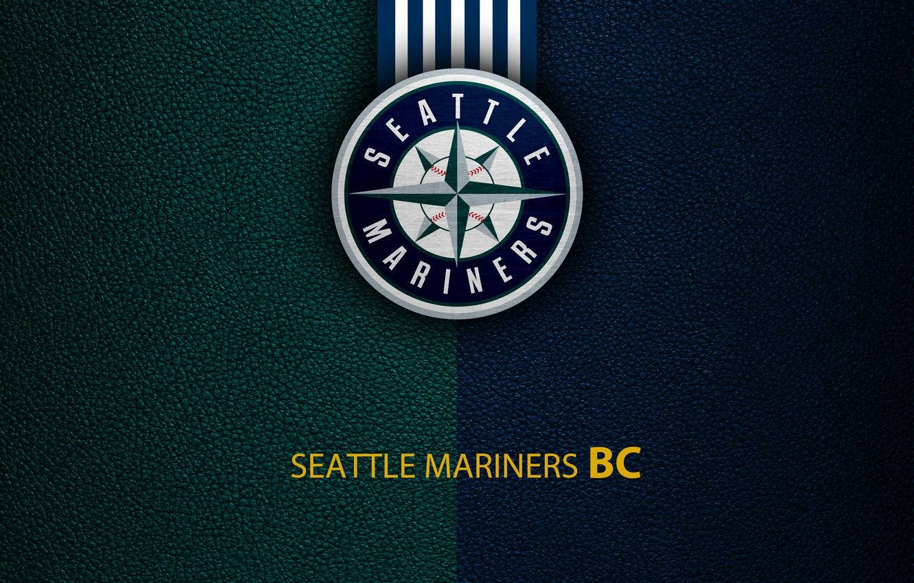 Seattle Mariners, medal-like logo, dark green leather, HD Desktop Wallpaper