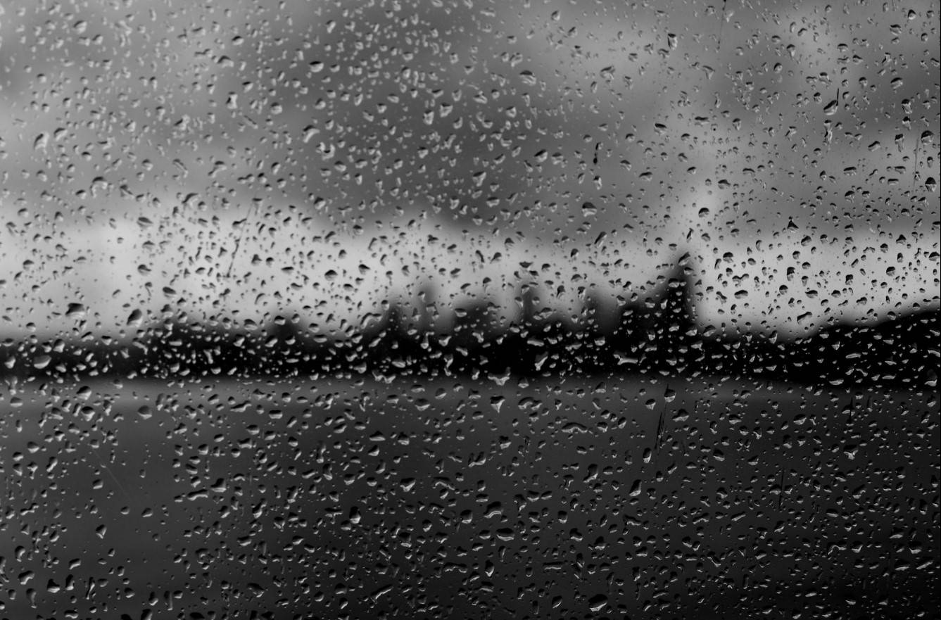 Seattle, raindrops, glass pane, HD Desktop Wallpaper