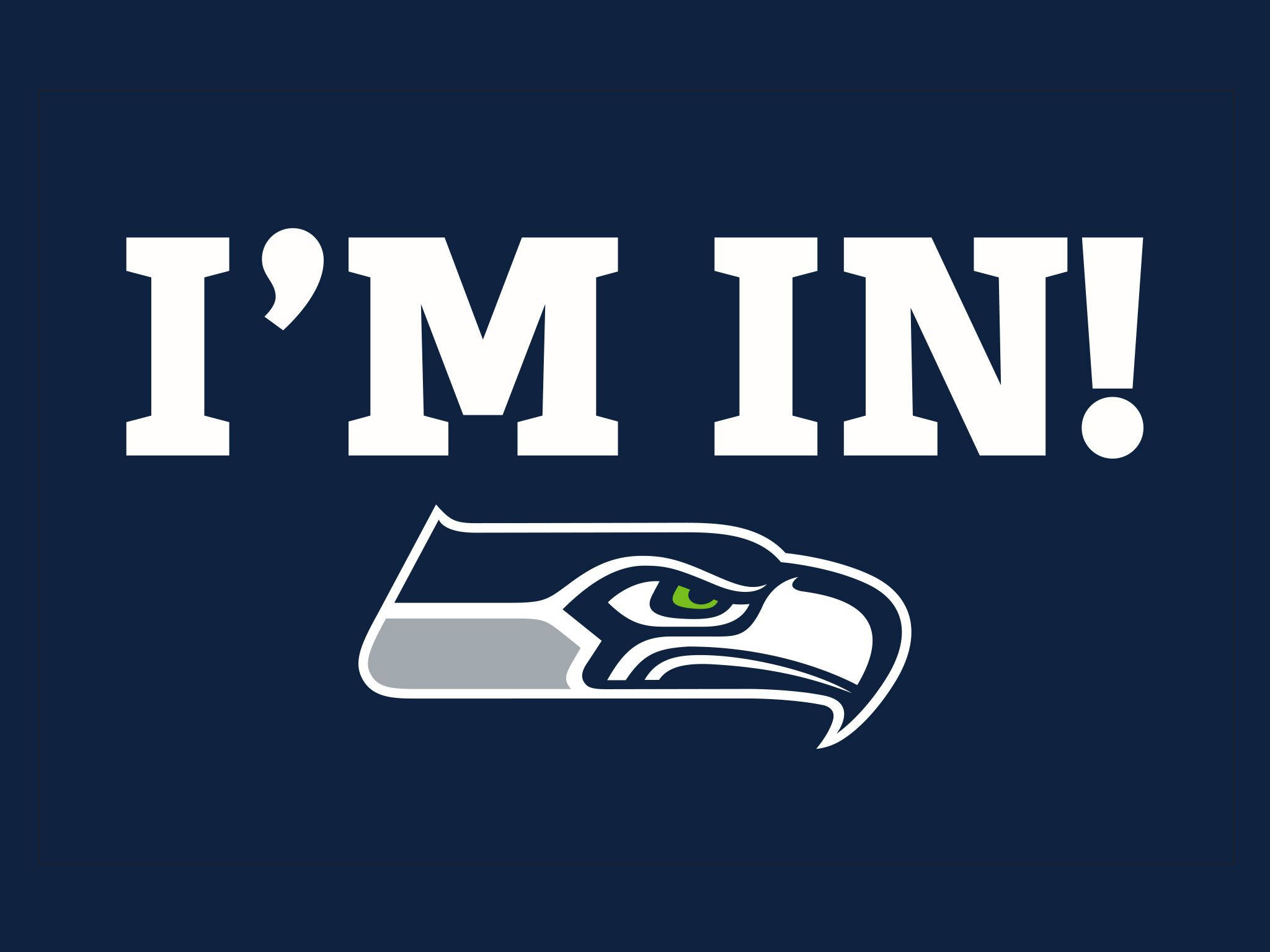 Seattle Seahawks, I'M IN!, navy blue, Full HD Desktop Wallpaper