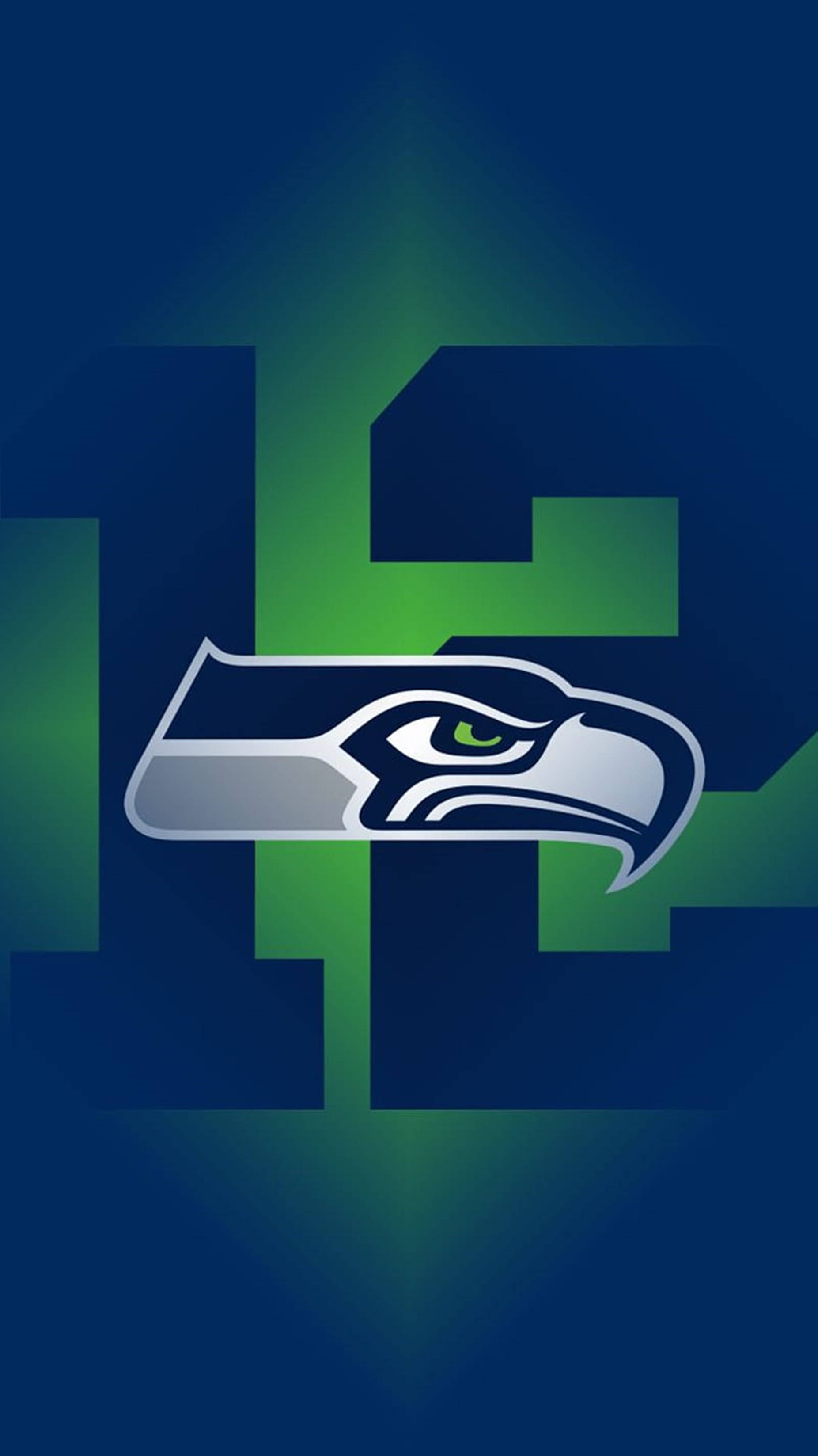 Seattle Seahawks, number 12, green, 2K Phone Wallpaper