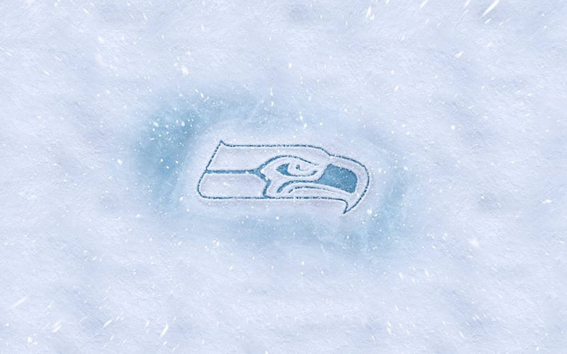 Seattle Seahawks, logo, white ice, HD Desktop Wallpaper