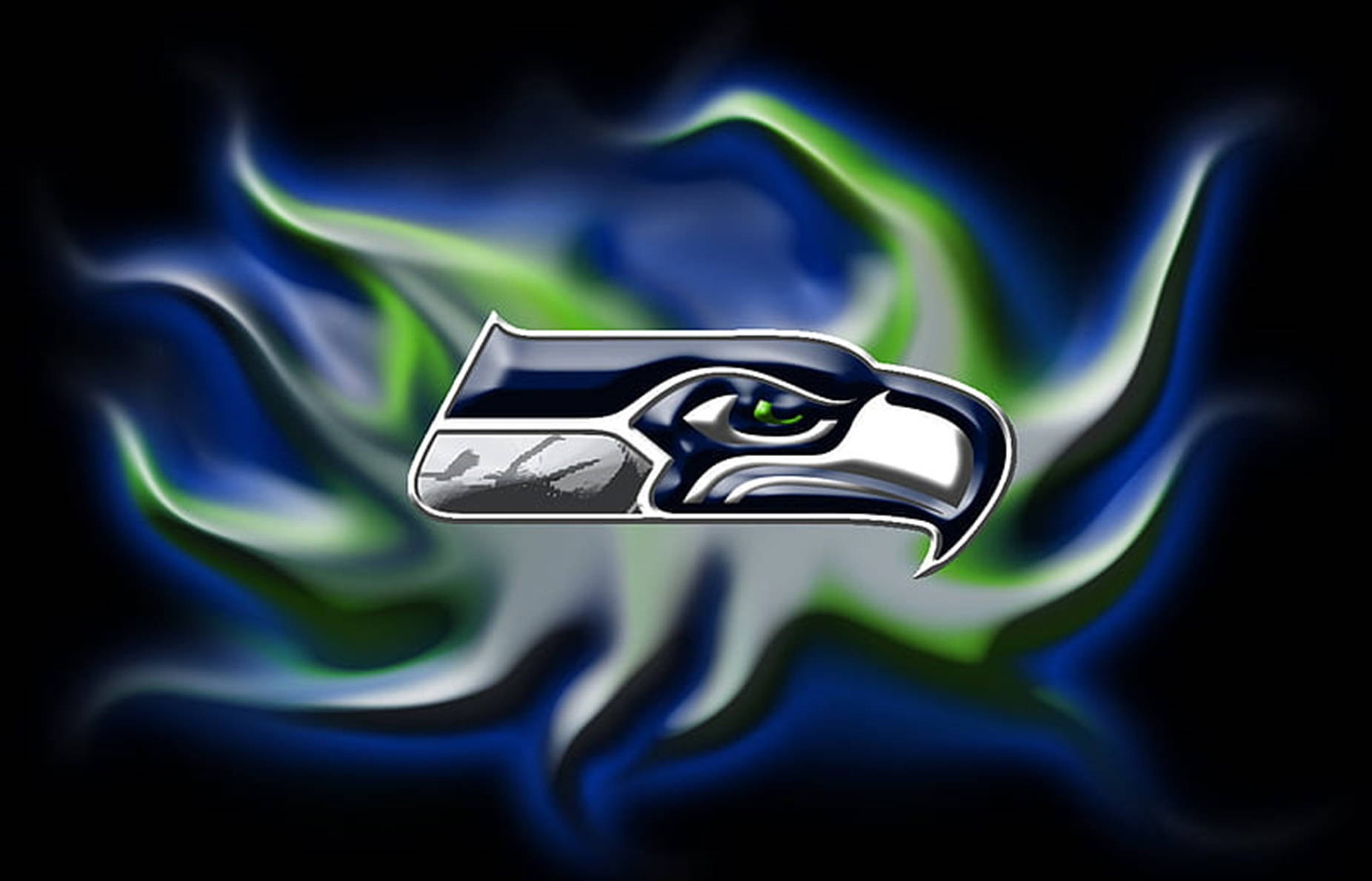 Seattle Seahawks, logo, blue, HD Desktop Wallpaper