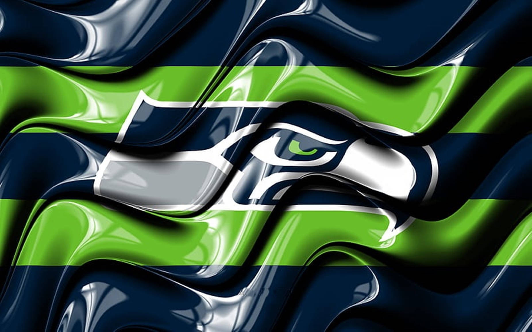 Seattle Seahawks, glossy, 3D, HD Desktop Wallpaper