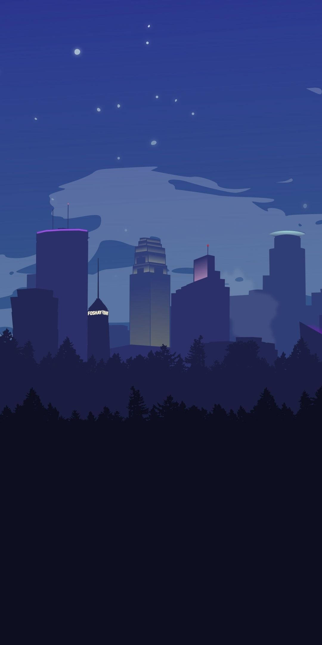 Seattle, dark purple, night, Full HD Phone Wallpaper