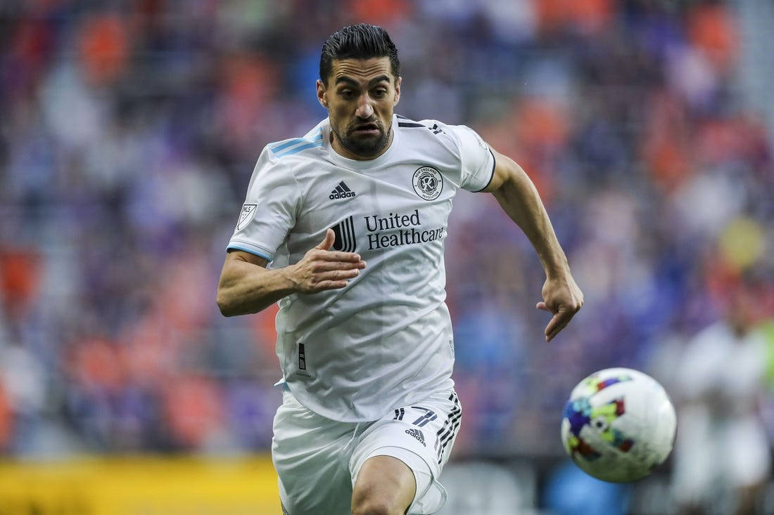 Sebastian Lletget, white uniform, colorful ball, SD Desktop Wallpaper