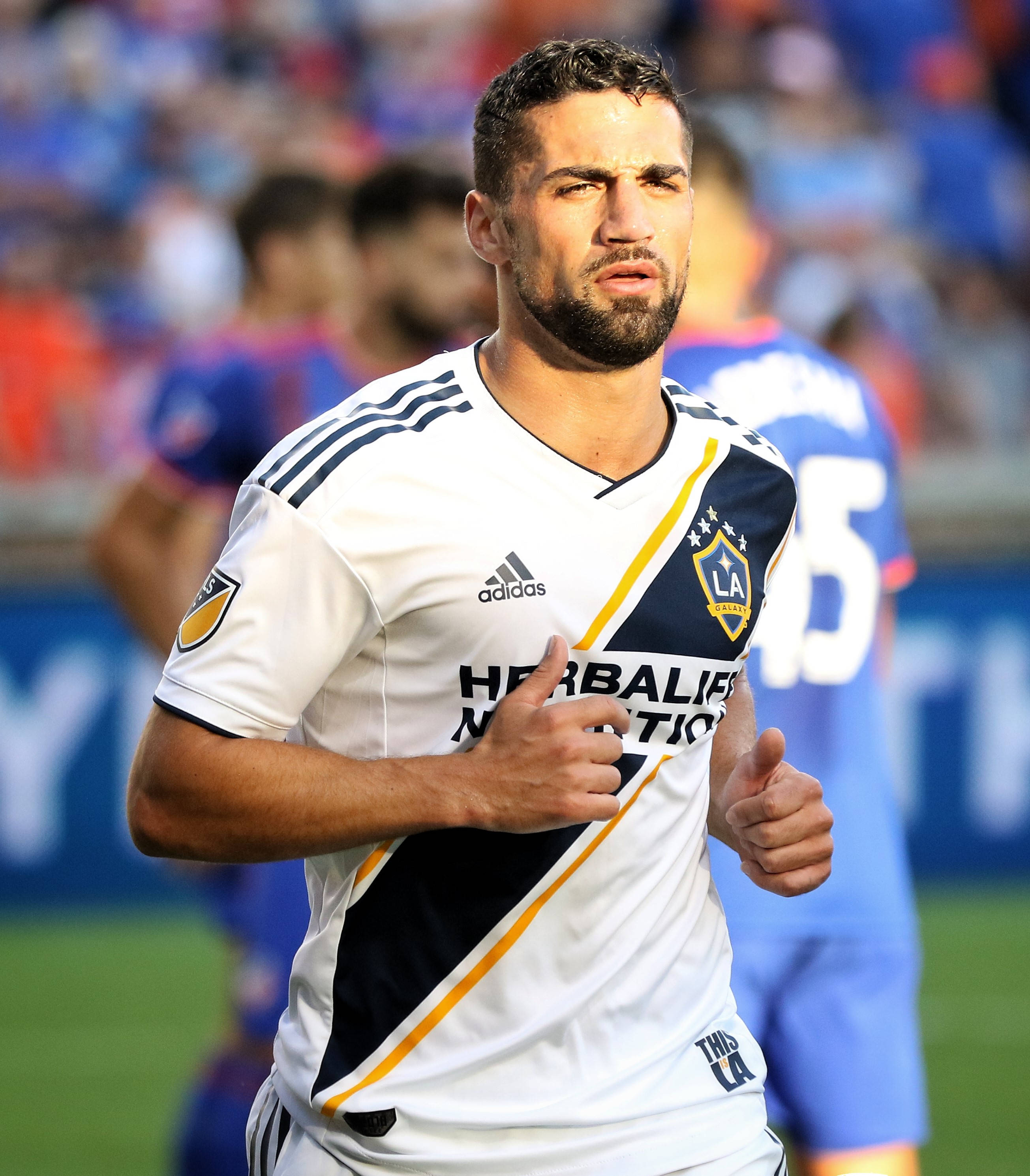 Sebastian Lletget, LA Galaxy, white LA Galaxy jersey, 2K Phone Wallpaper