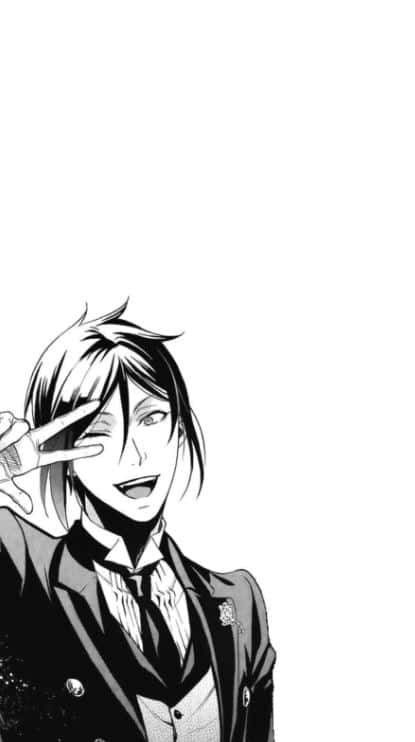 Sebastian Michaelis, anime character, suit, SD Phone Wallpaper