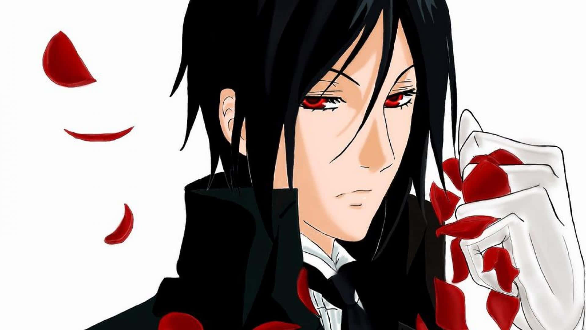 Sebastian Michaelis, black hair, red eyes, Full HD Desktop Wallpaper