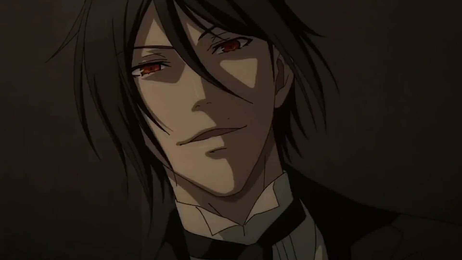 Sebastian Michaelis, anime character, dark hair, Full HD Desktop Wallpaper