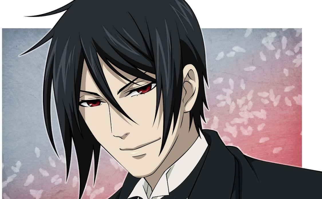 Sebastian Michaelis, black hair, red eyes, SD Desktop Wallpaper