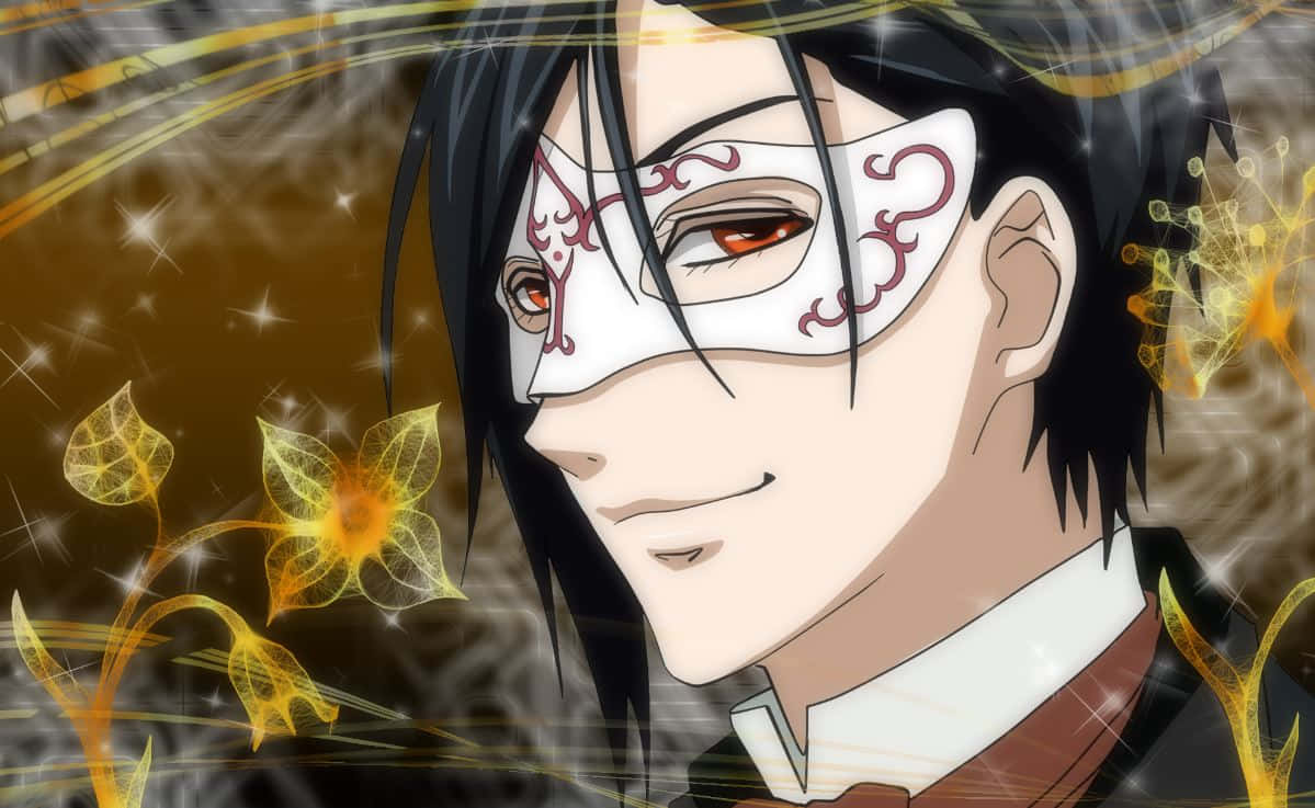 Sebastian Michaelis, black hair, red eyes, SD Desktop Wallpaper