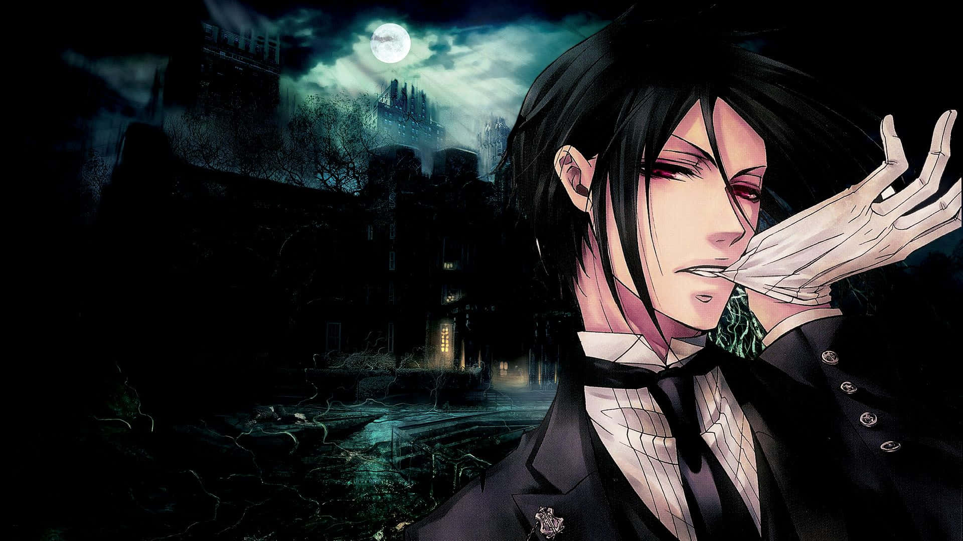 Sebastian Michaelis, 1920 x 1080, gothic mansion, Full HD Desktop Wallpaper