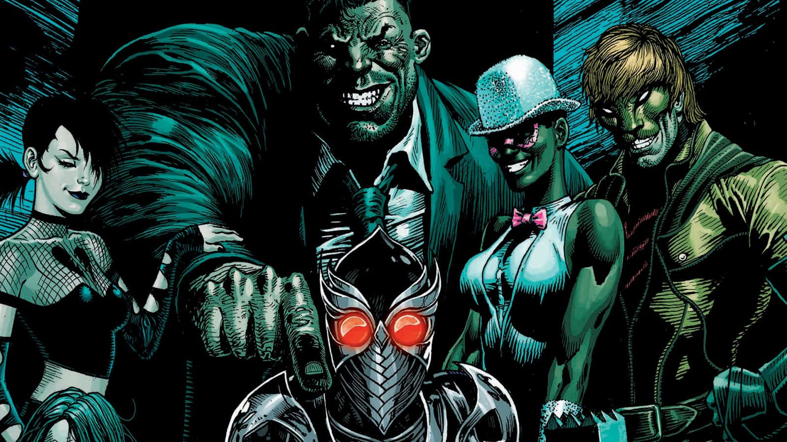 Secret Six, comic book villains, glowing red eyes, HD Desktop Wallpaper