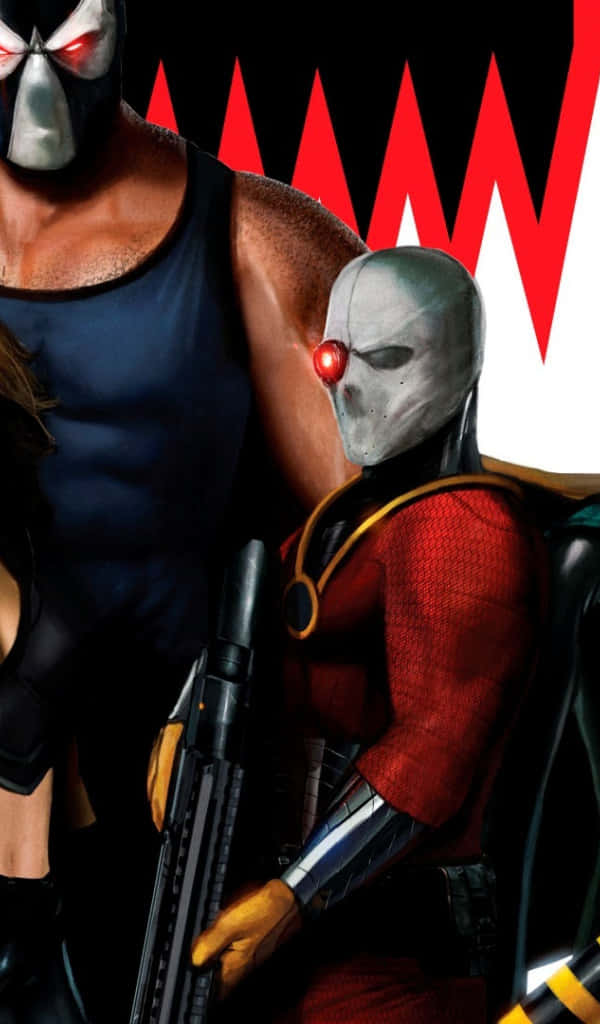 Secret Six, masked superheroes, dark costumes, SD Phone Wallpaper