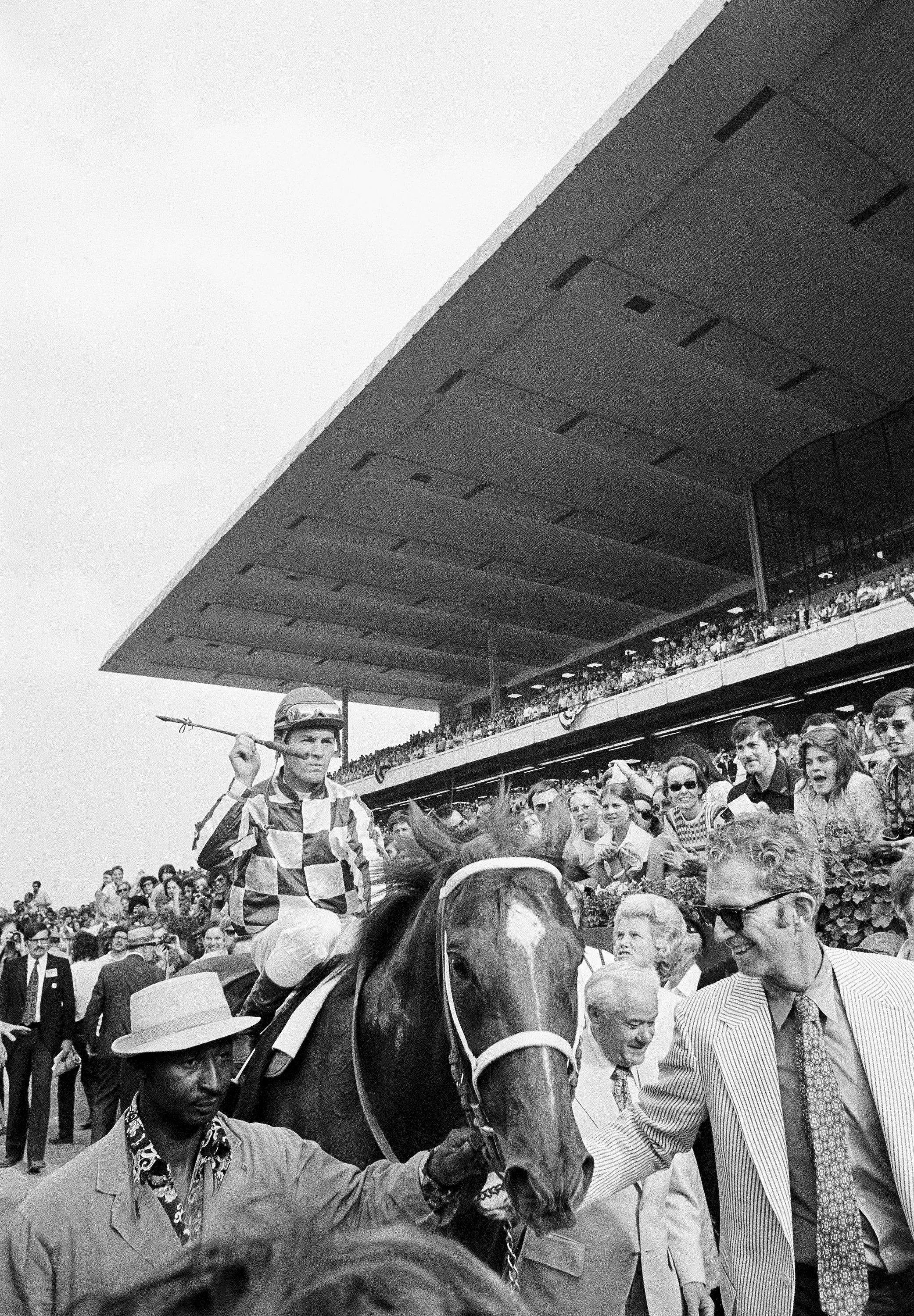 Secretariat, checkered silks, racetrack, 2K Phone Wallpaper