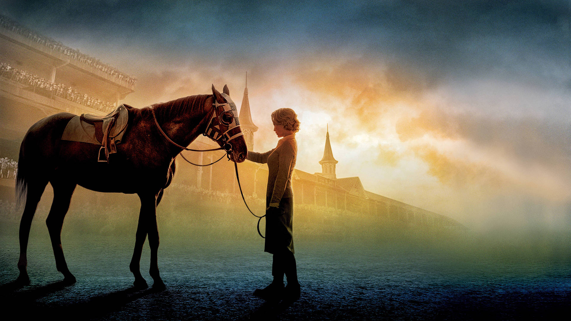 Secretariat, sunset, jockey, Full HD Desktop Wallpaper