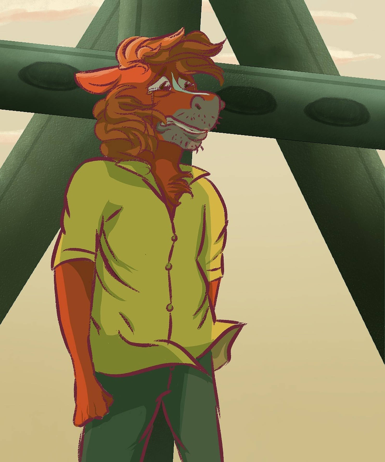 Secretariat, green shirt, orange fur, Full HD Phone Wallpaper