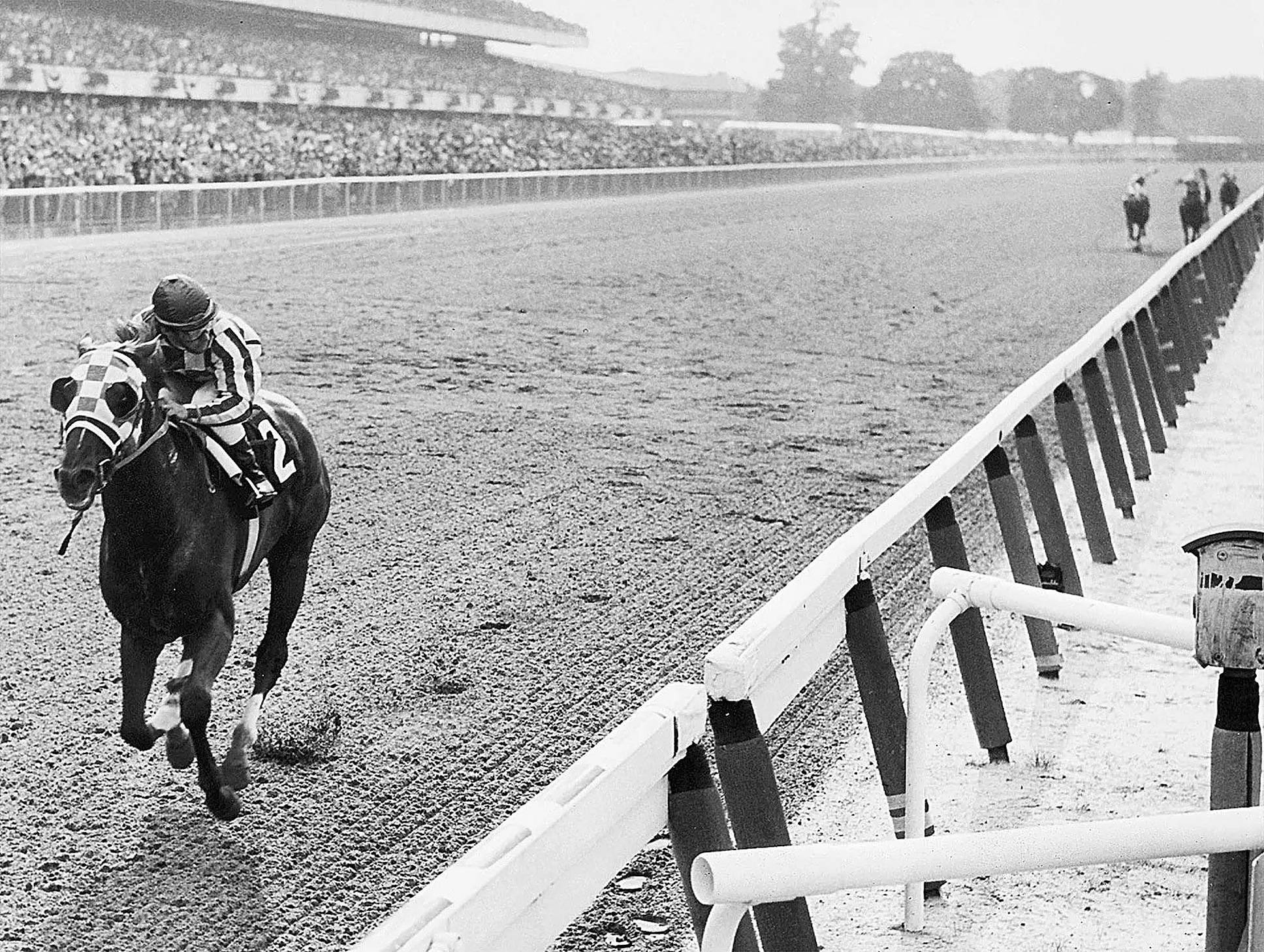 Secretariat, striped silks, dirt track, Full HD Desktop Wallpaper