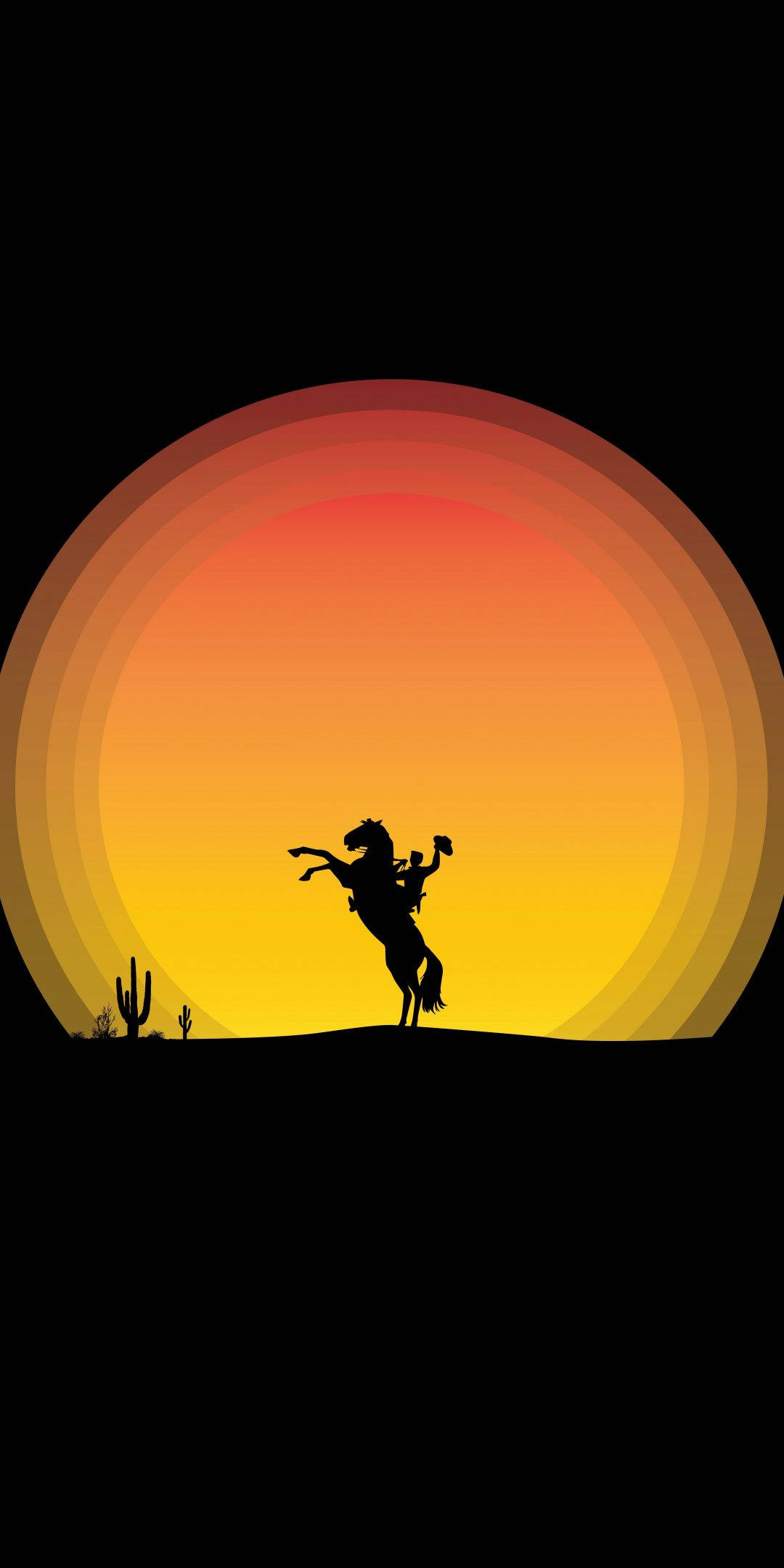 Secretariat, orange sun, vibrant sunset, Full HD Phone Wallpaper