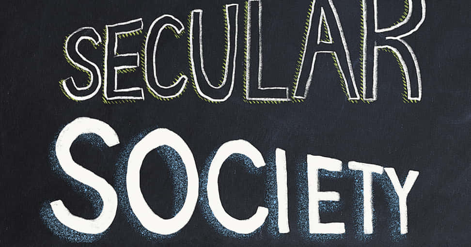 SECULAR SOCIETY, chalk letters, dark chalkboard, SD Desktop Wallpaper