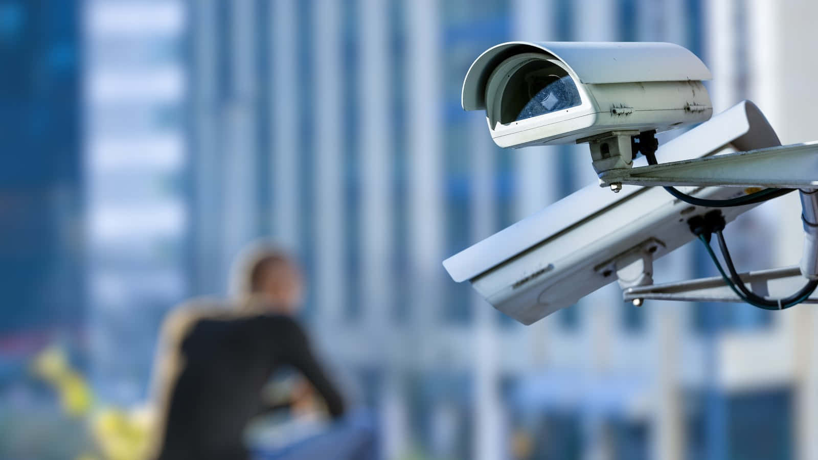 Day Night CCTV Security Cameras, white security cameras, pole, HD Desktop Wallpaper