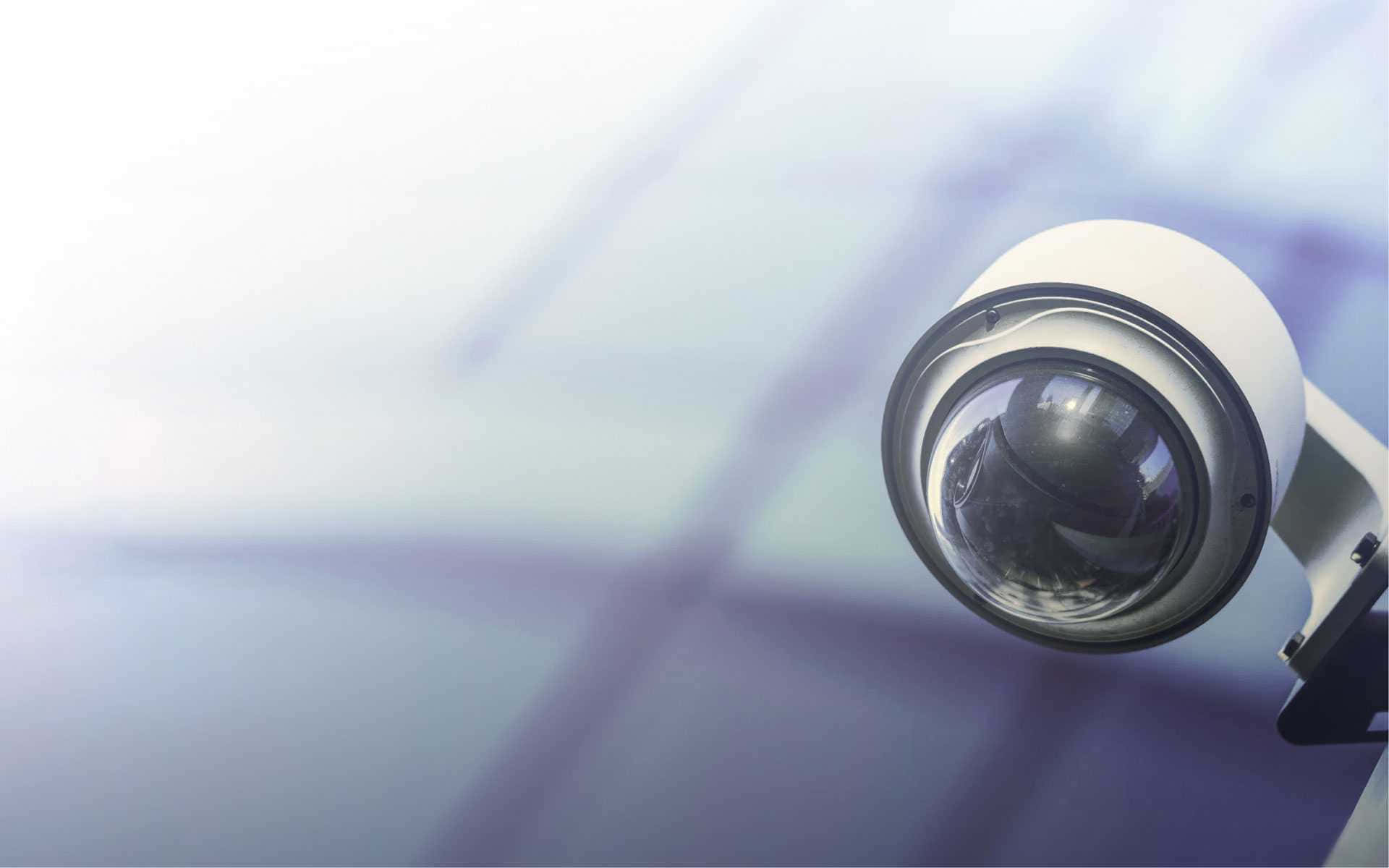 outdoor infrared PTZ security camera, white dome security camera, glass surface, Full HD Desktop Wallpaper