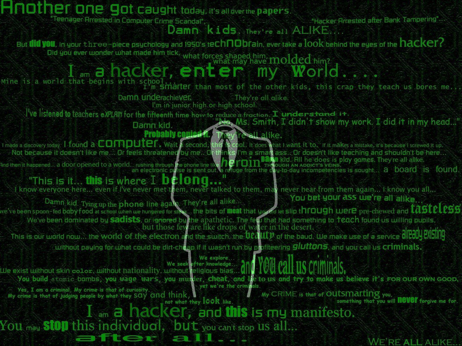 Anonymous, cyber security, white line-art hacker silhouette, HD Desktop Wallpaper