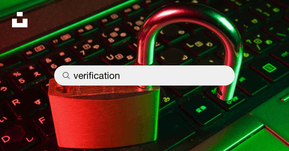 glowing red padlock, keyboard, search bar, SD Desktop Wallpaper