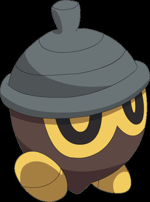 Seedot, gray pot lid head, brown body, SD Phone Wallpaper