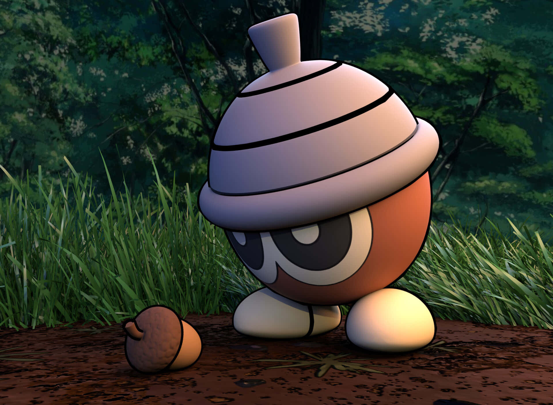 Seedot, acorn, white cap, Full HD Desktop Wallpaper