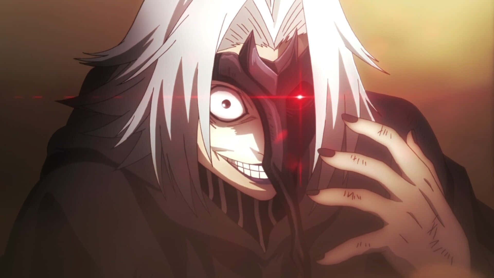 Seidou Takizawa, white hair, glowing red eye, Full HD Desktop Wallpaper