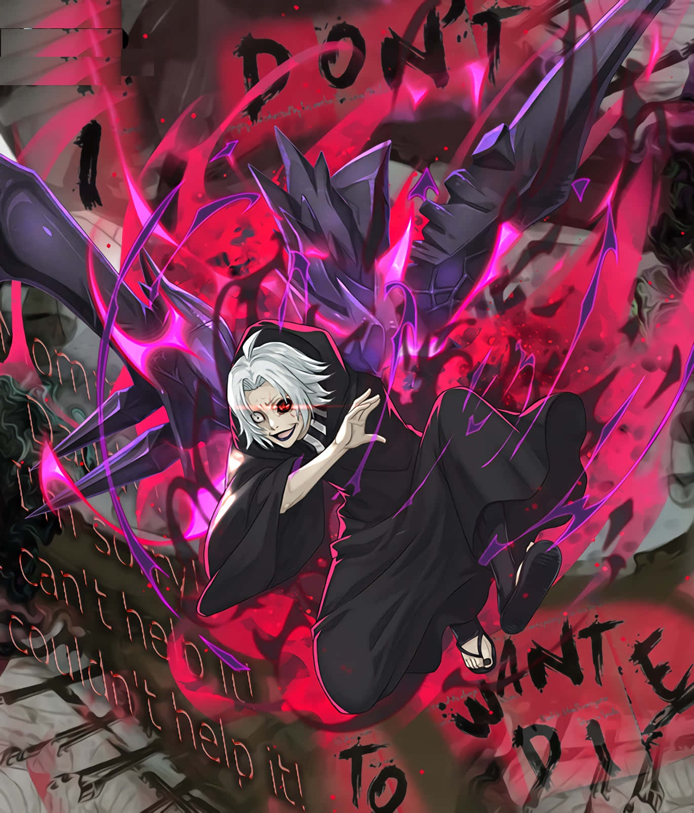 Seidou Takizawa, white-haired, black robes, HD Phone Wallpaper