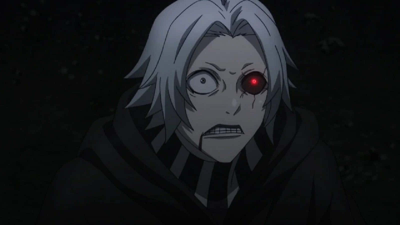 Seidou Takizawa, white hair, glowing red eye, HD Desktop Wallpaper