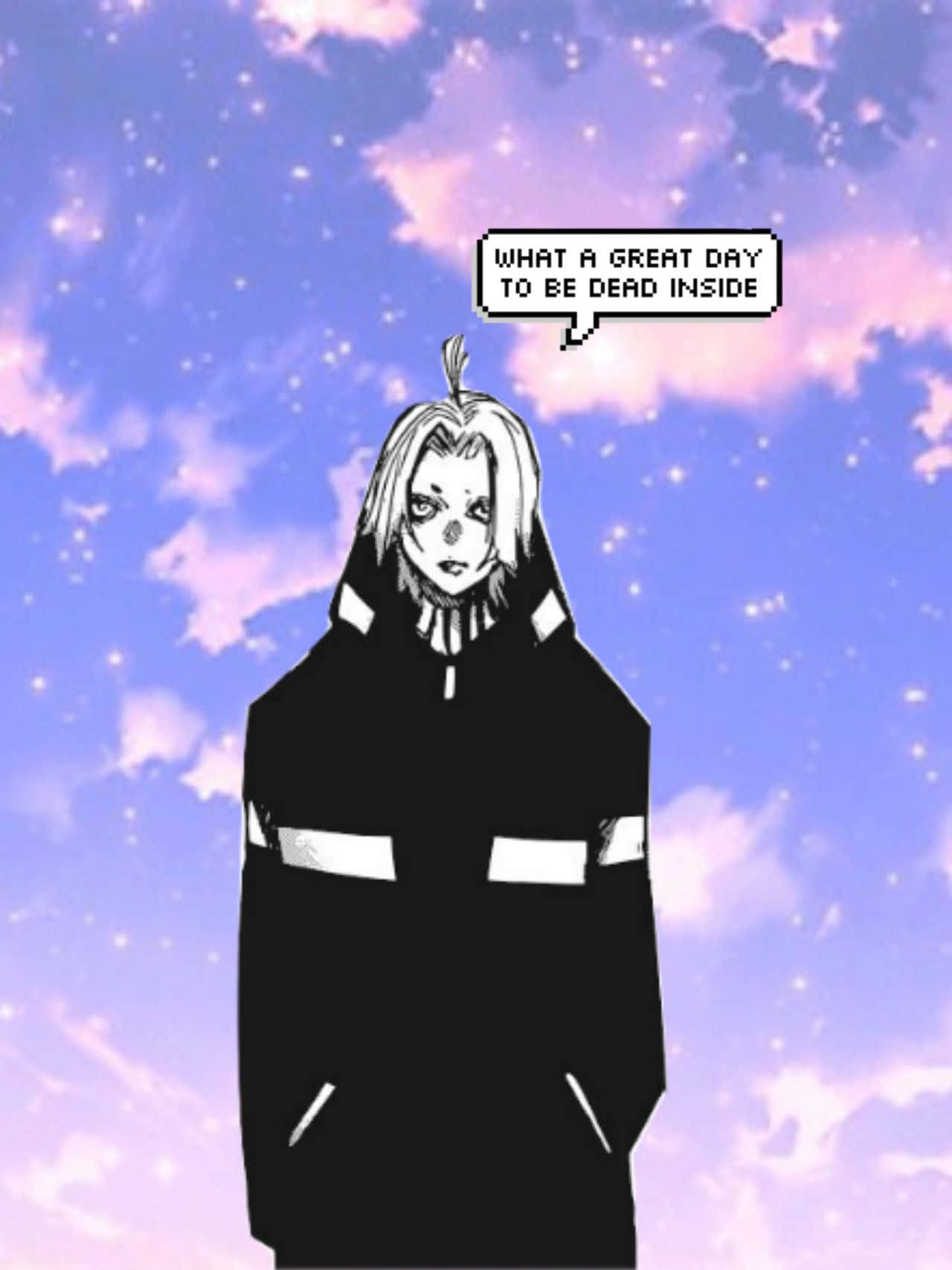 Seidou Takizawa, black hoodie, starry purple sky, HD Phone Wallpaper