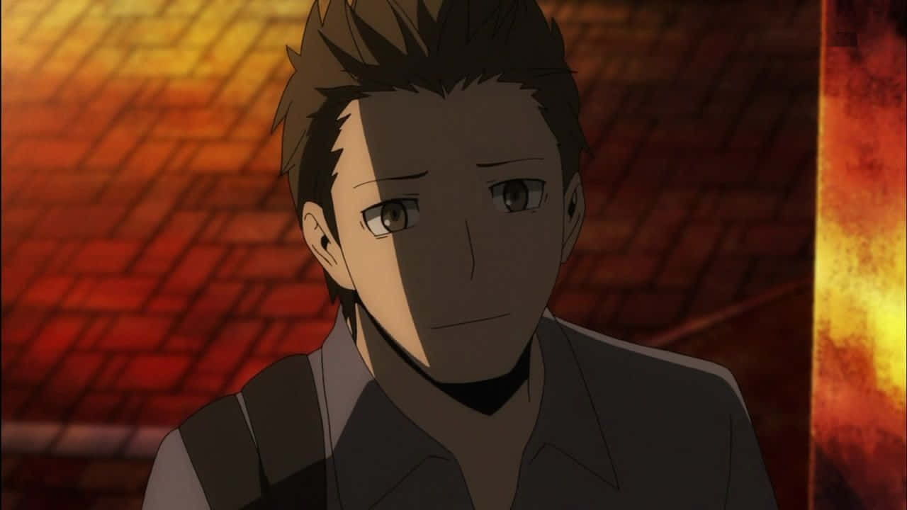 Seiji Yagiri, spiky brown hair, dimly lit alley, HD Desktop Wallpaper