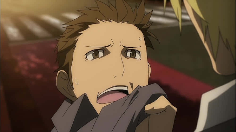 Seiji Yagiri, brown hair, wide eyes, SD Desktop Wallpaper