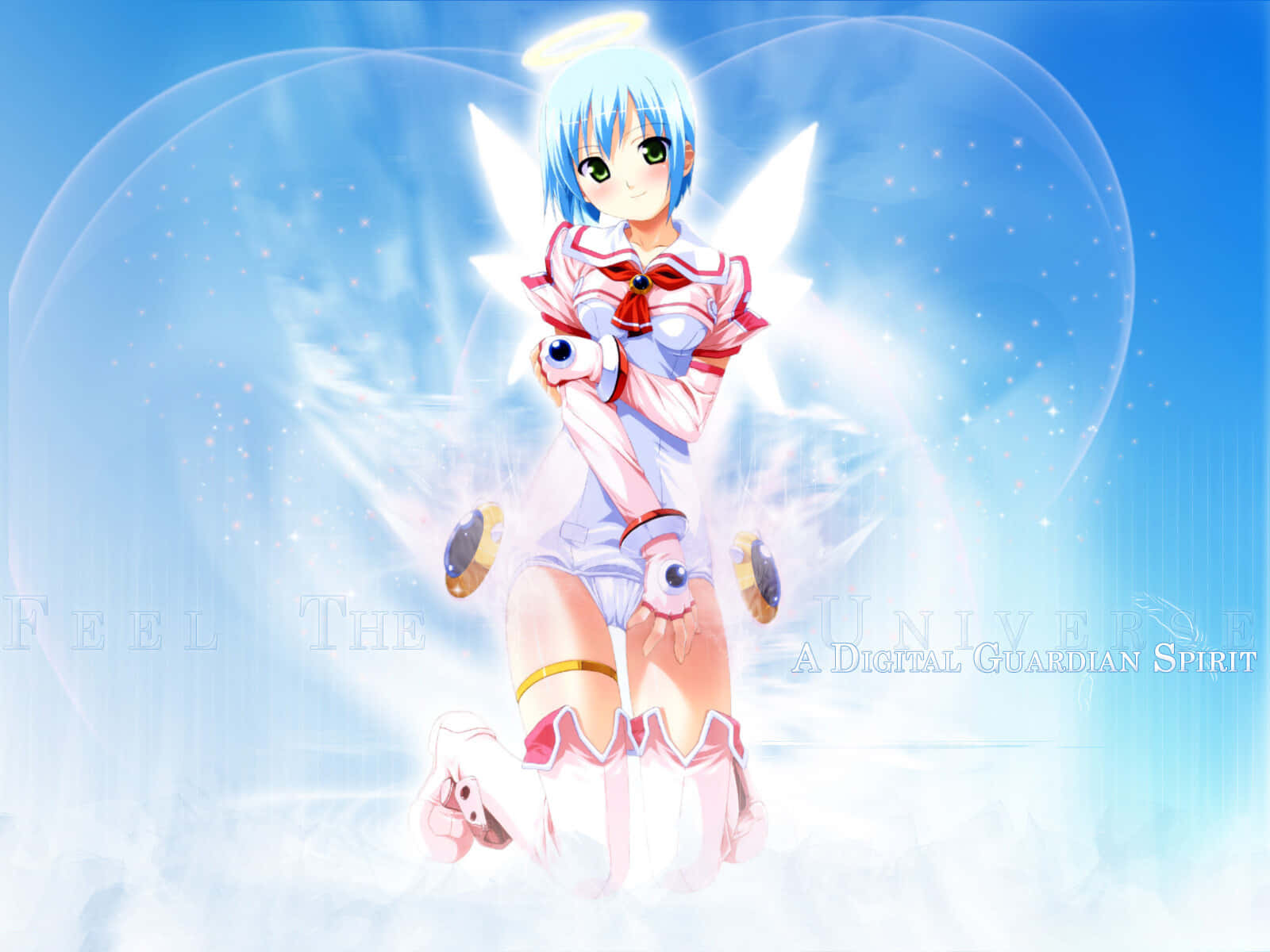 Seitenshi Jibril, blue-haired, sailor outfit, HD Desktop Wallpaper