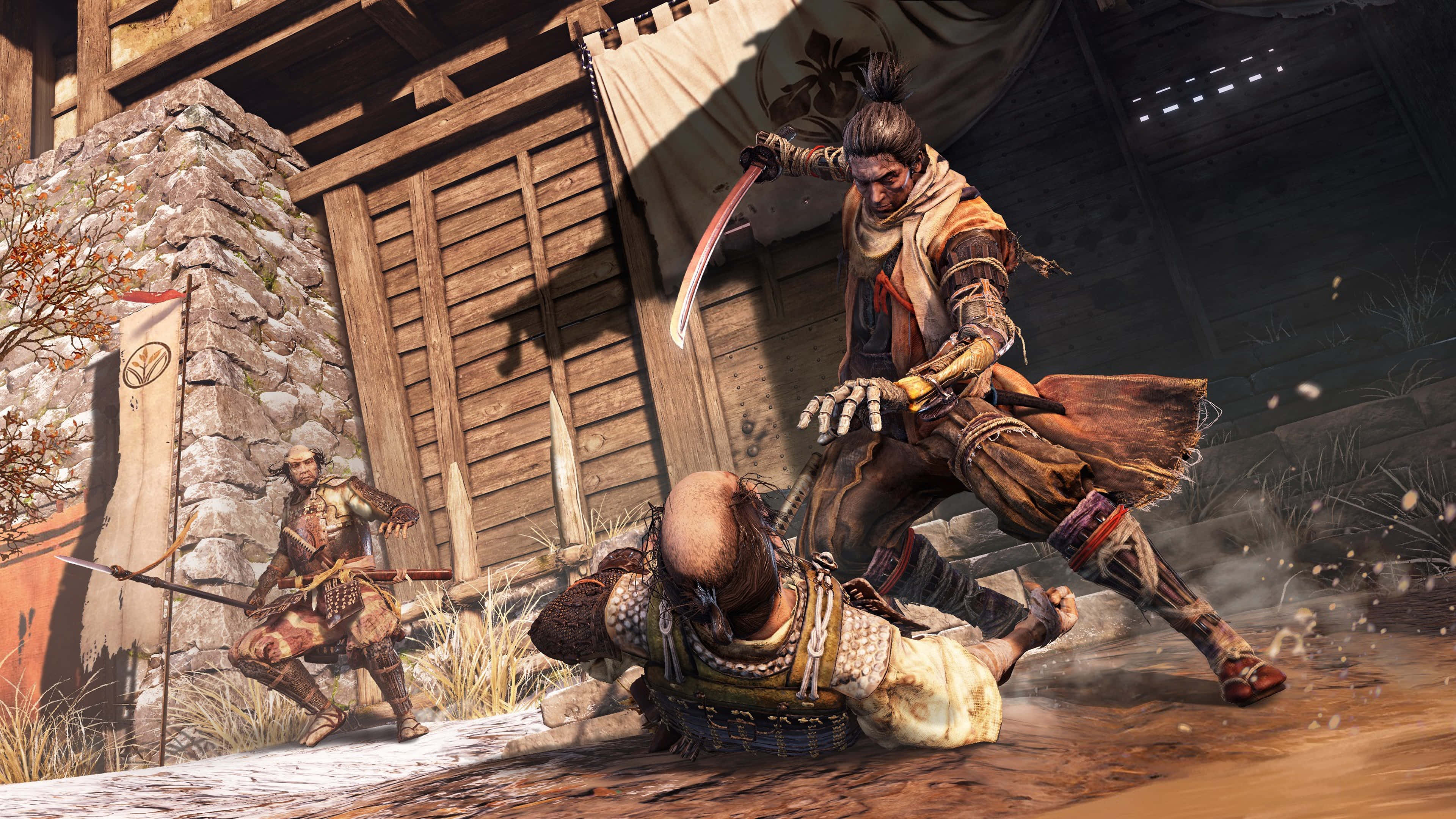 Sekiro, samurai warrior, kneeling enemy, 4K Desktop Wallpaper